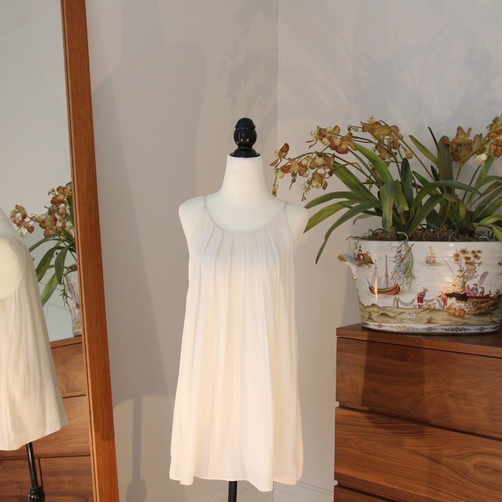 White Long Blouse Tank